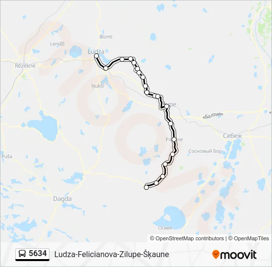 Автобус 5634: карта маршрута