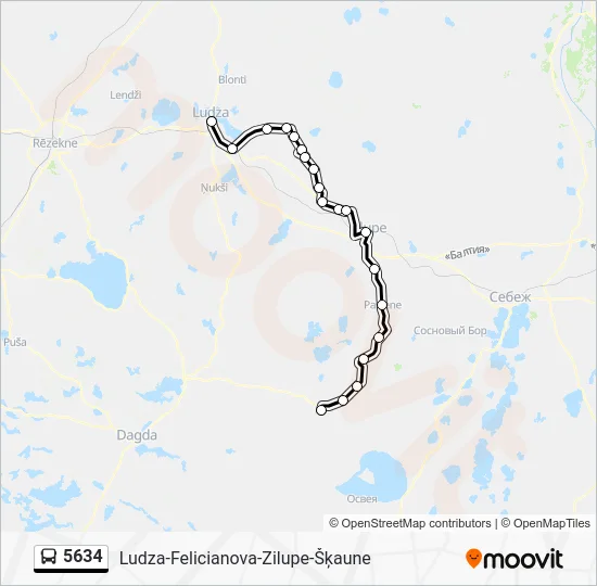 Автобус 5634: карта маршрута