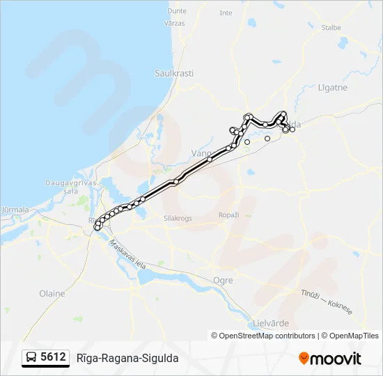 Автобус 5612: карта маршрута