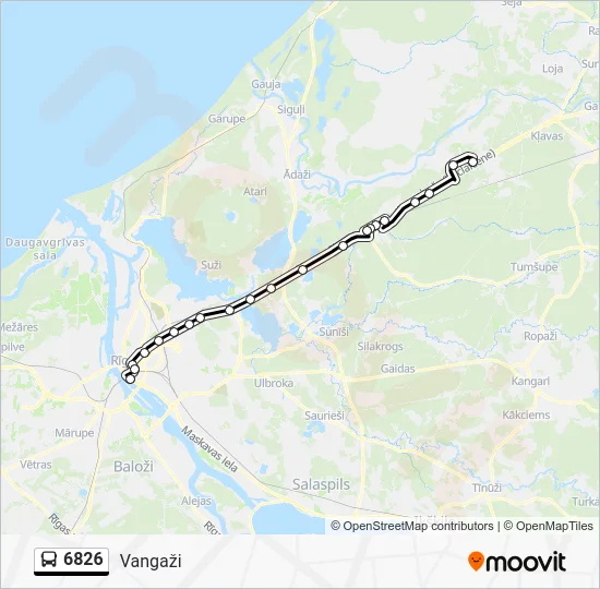 Автобус 6826: карта маршрута