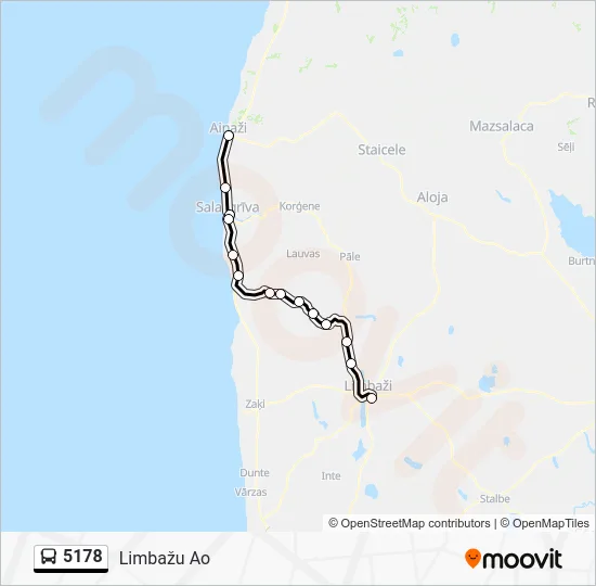 Автобус 5178: карта маршрута