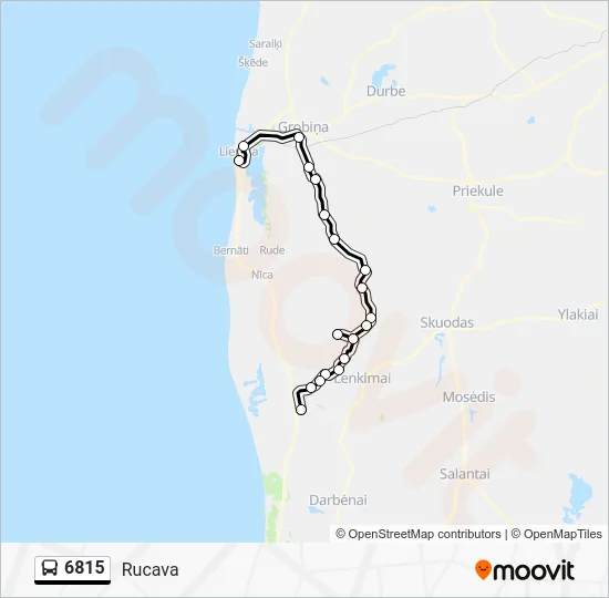 Автобус 6815: карта маршрута