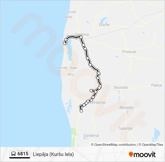 Автобус 6815: карта маршрута