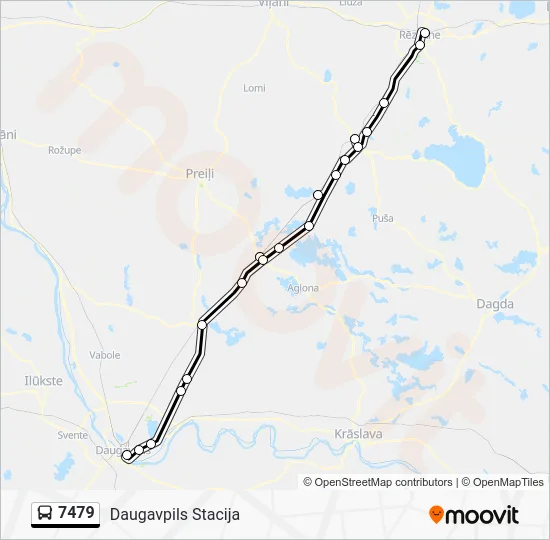 Автобус 7479: карта маршрута