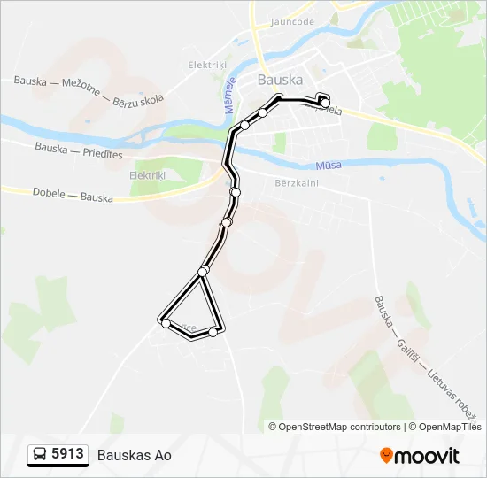 Автобус 5913: карта маршрута