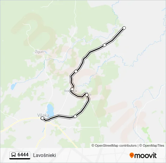 Автобус 6444: карта маршрута