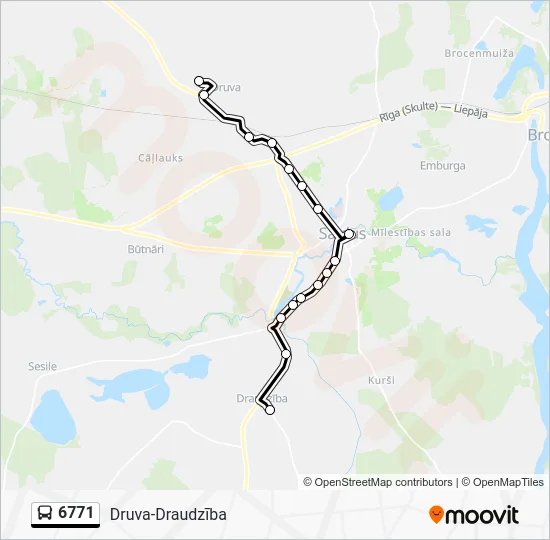 Автобус 6771: карта маршрута