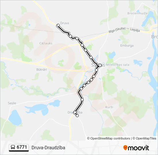 Автобус 6771: карта маршрута