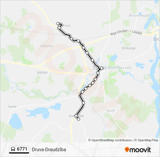 Автобус 6771: карта маршрута