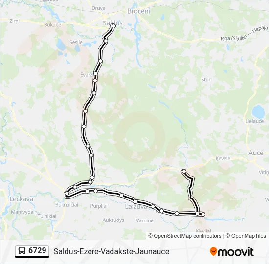 Автобус 6729: карта маршрута