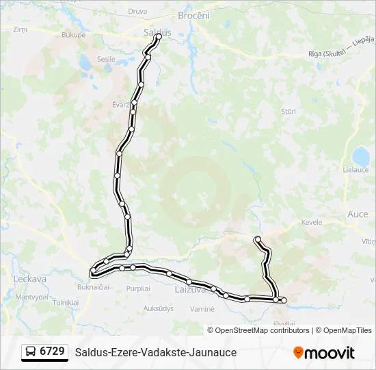 Автобус 6729: карта маршрута