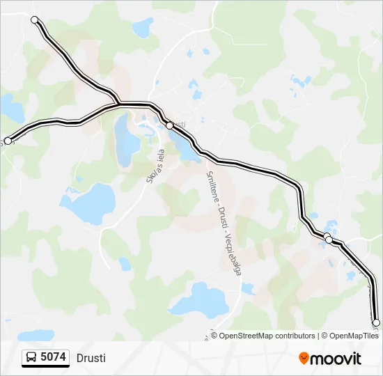 Автобус 5074: карта маршрута