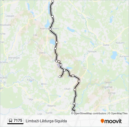 Автобус 7175: карта маршрута