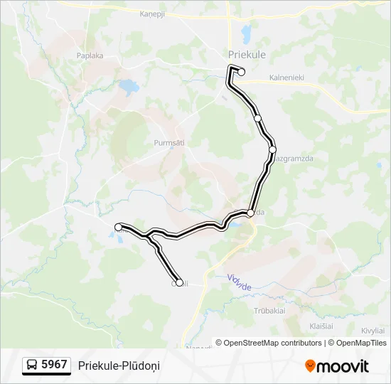 Автобус 5967: карта маршрута