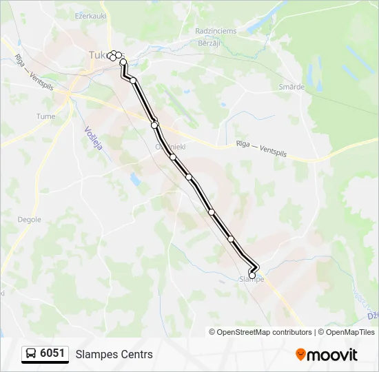 Автобус 6051: карта маршрута