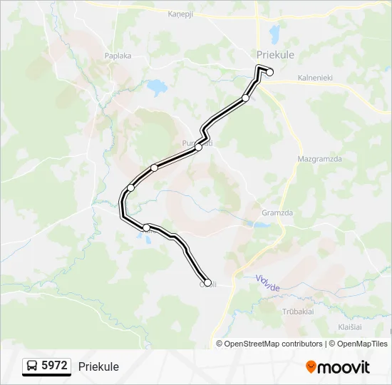 Автобус 5972: карта маршрута