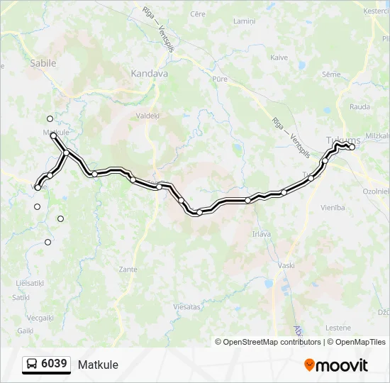 6039 Bus Line Map