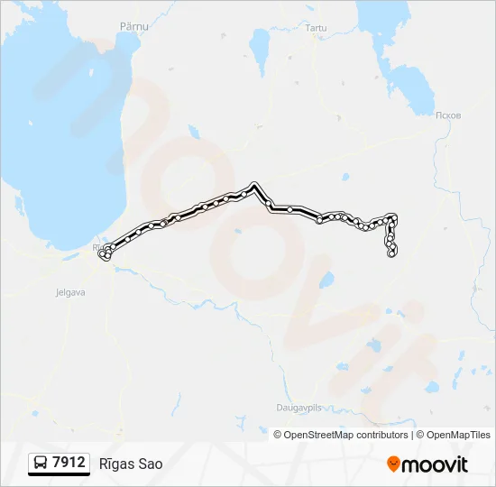 Автобус 7912: карта маршрута
