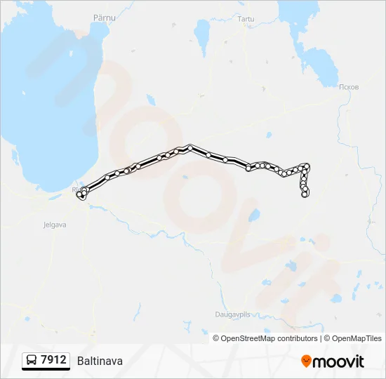 Автобус 7912: карта маршрута
