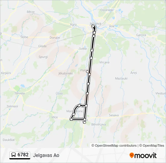 Автобус 6782: карта маршрута
