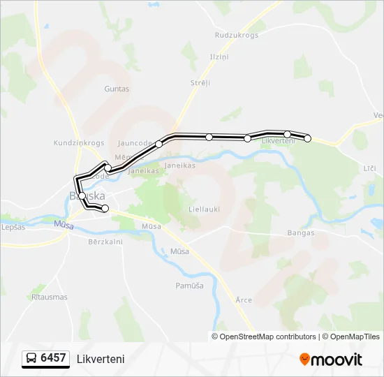 6457 Bus Line Map