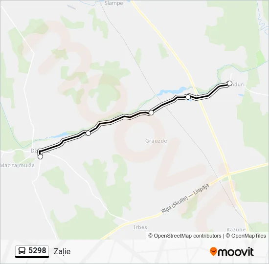 Автобус 5298: карта маршрута
