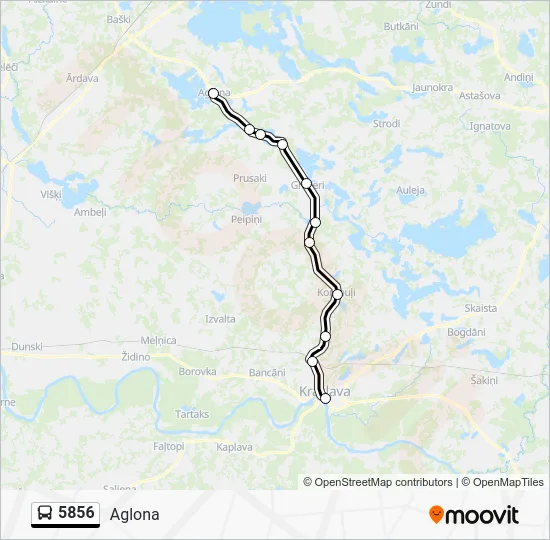Автобус 5856: карта маршрута