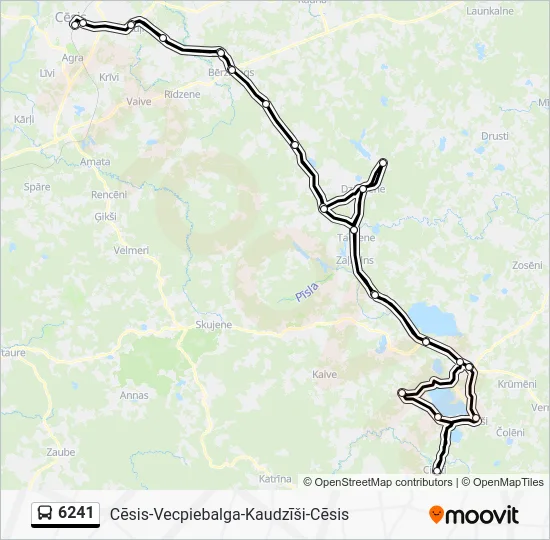 Автобус 6241: карта маршрута