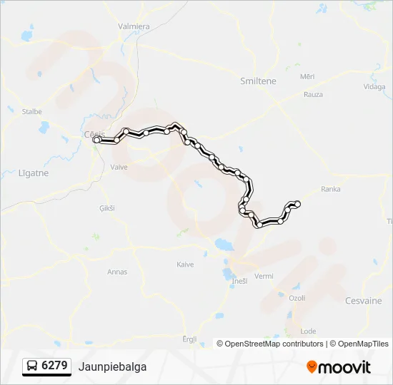 Автобус 6279: карта маршрута