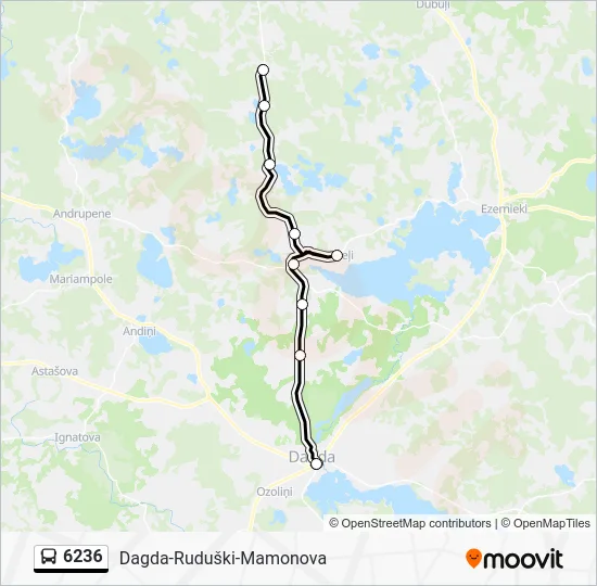 Автобус 6236: карта маршрута