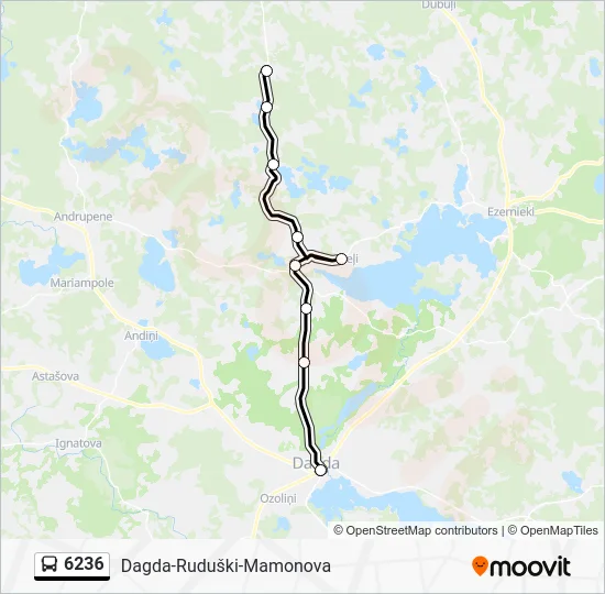 Автобус 6236: карта маршрута