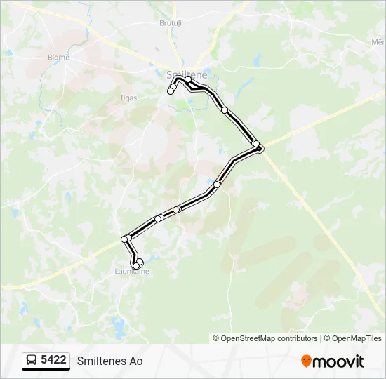 Автобус 5422: карта маршрута