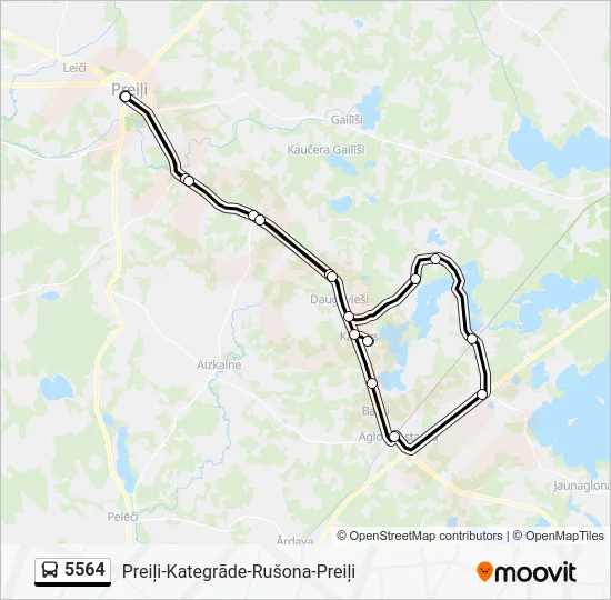 Автобус 5564: карта маршрута