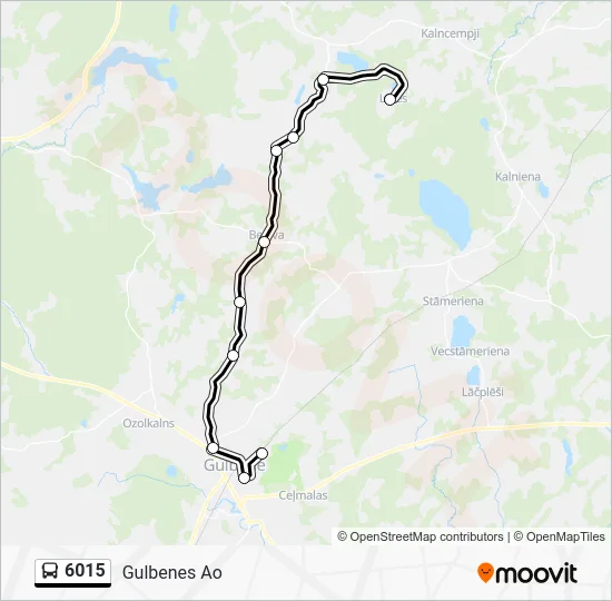 Автобус 6015: карта маршрута