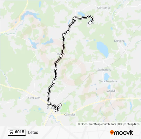 Автобус 6015: карта маршрута