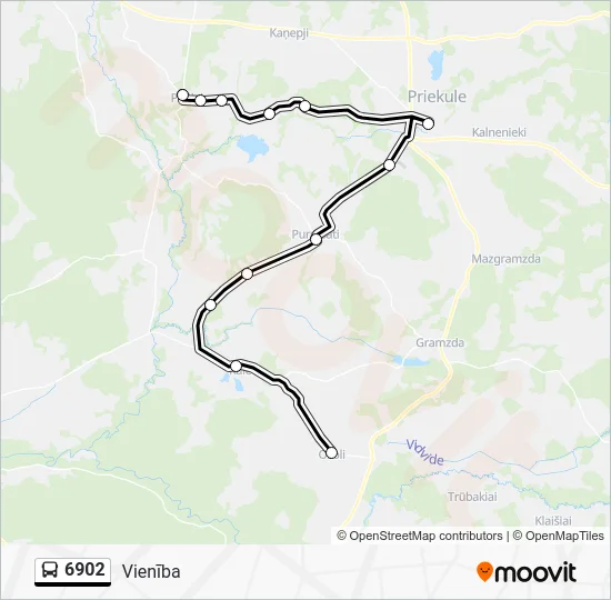 Автобус 6902: карта маршрута