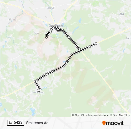 Автобус 5423: карта маршрута
