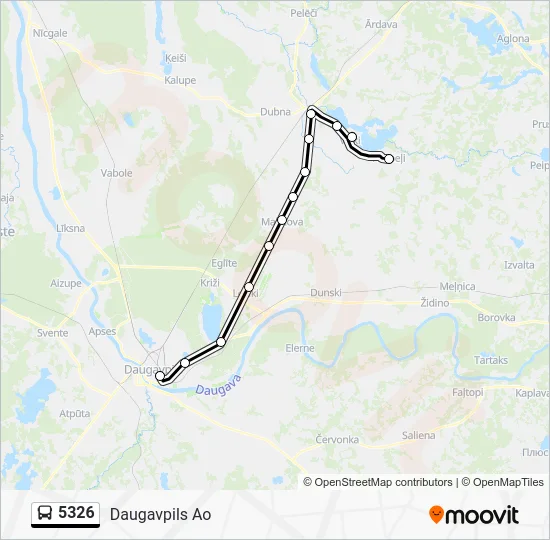 Автобус 5326: карта маршрута