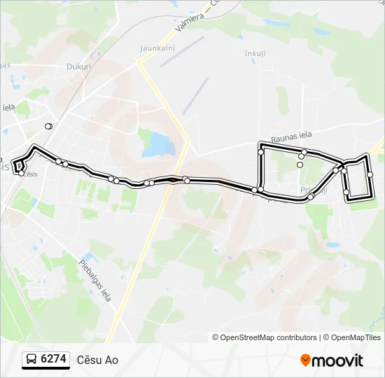 Автобус 6274: карта маршрута