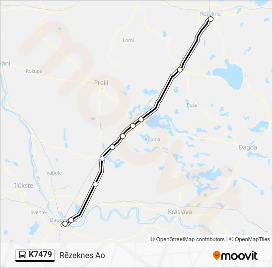 Автобус K7479: карта маршрута