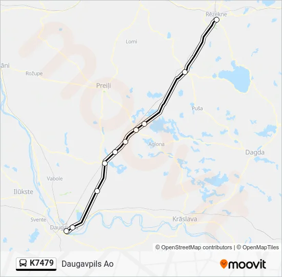Автобус K7479: карта маршрута