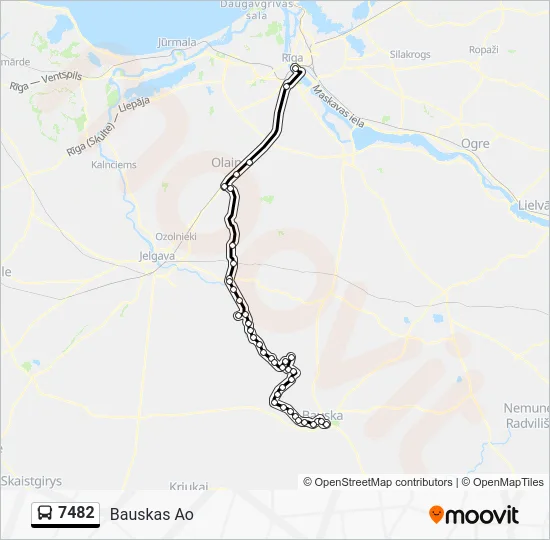 Автобус 7482: карта маршрута