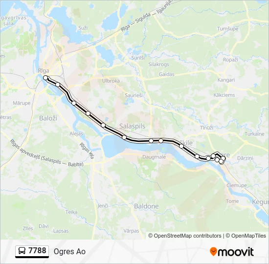 Автобус 7788: карта маршрута