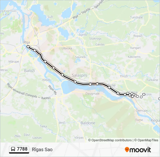 Автобус 7788: карта маршрута