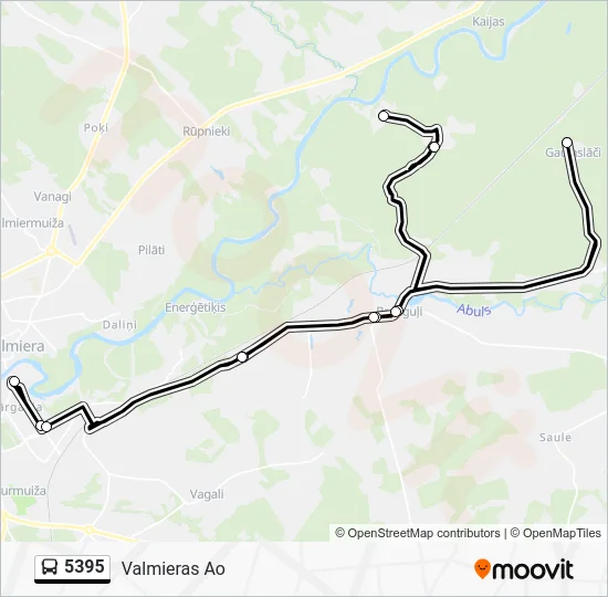 Автобус 5395: карта маршрута