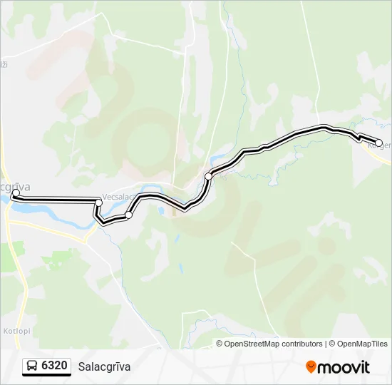 Автобус 6320: карта маршрута