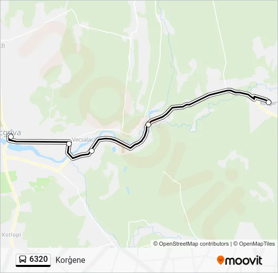 Автобус 6320: карта маршрута