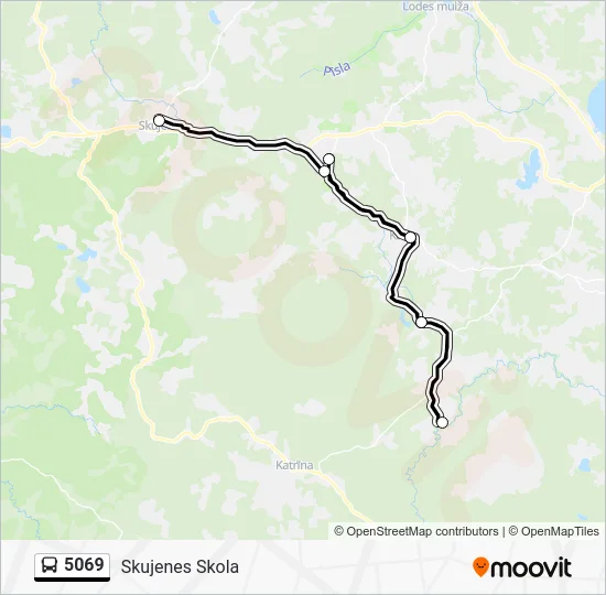 Автобус 5069: карта маршрута