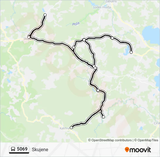 Автобус 5069: карта маршрута
