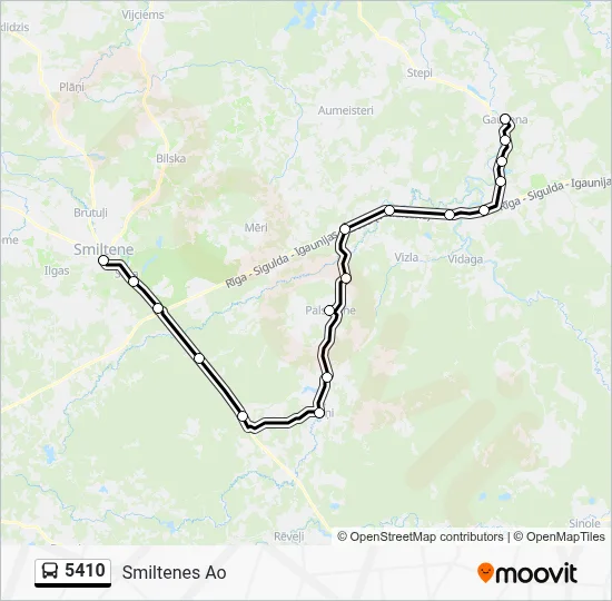 5410 Bus Line Map
